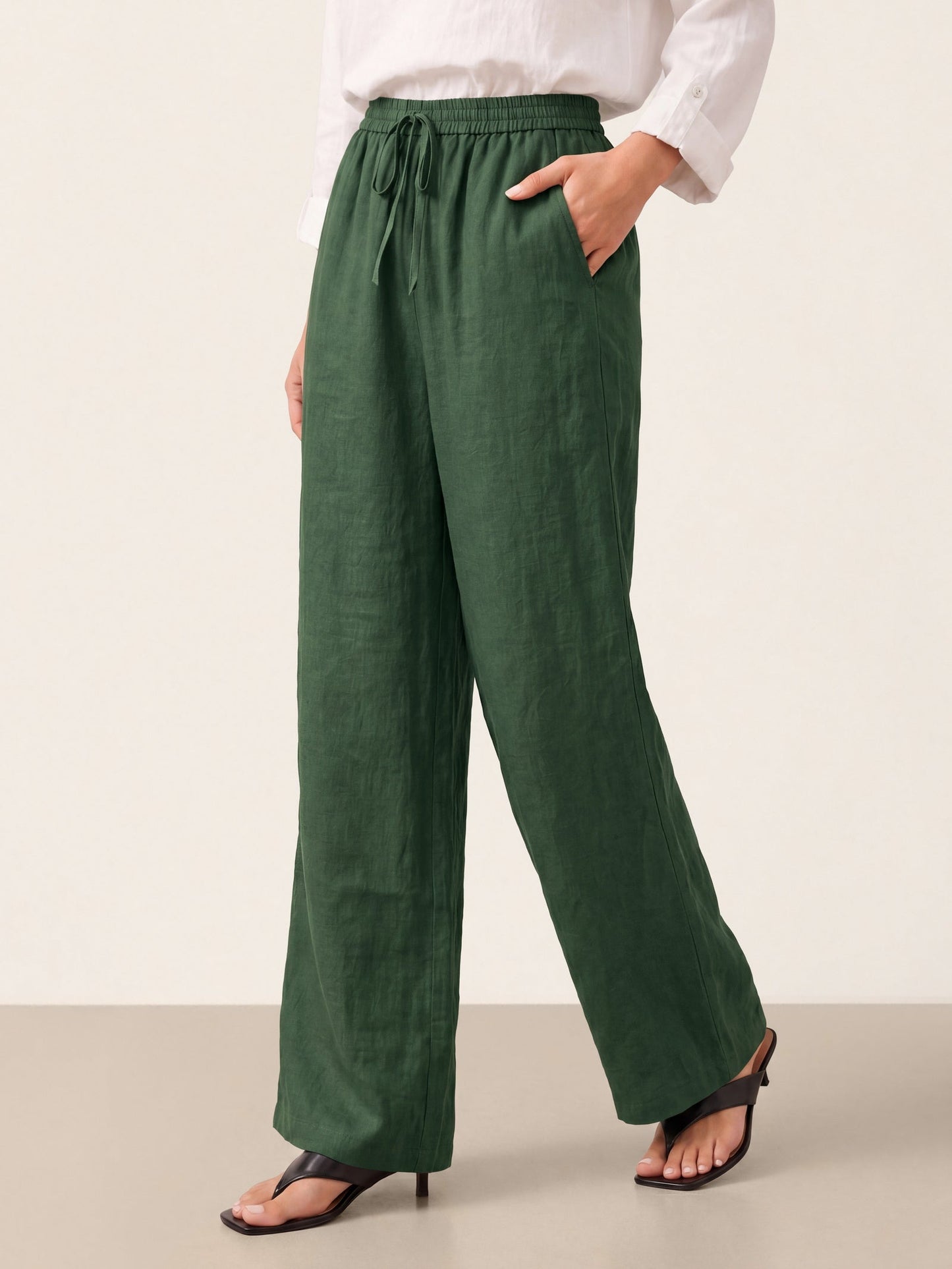 LYON Pantalones clásicos de lino 100%