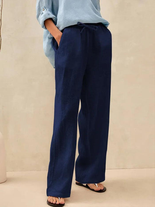 LYON Pantalones clásicos de lino 100%
