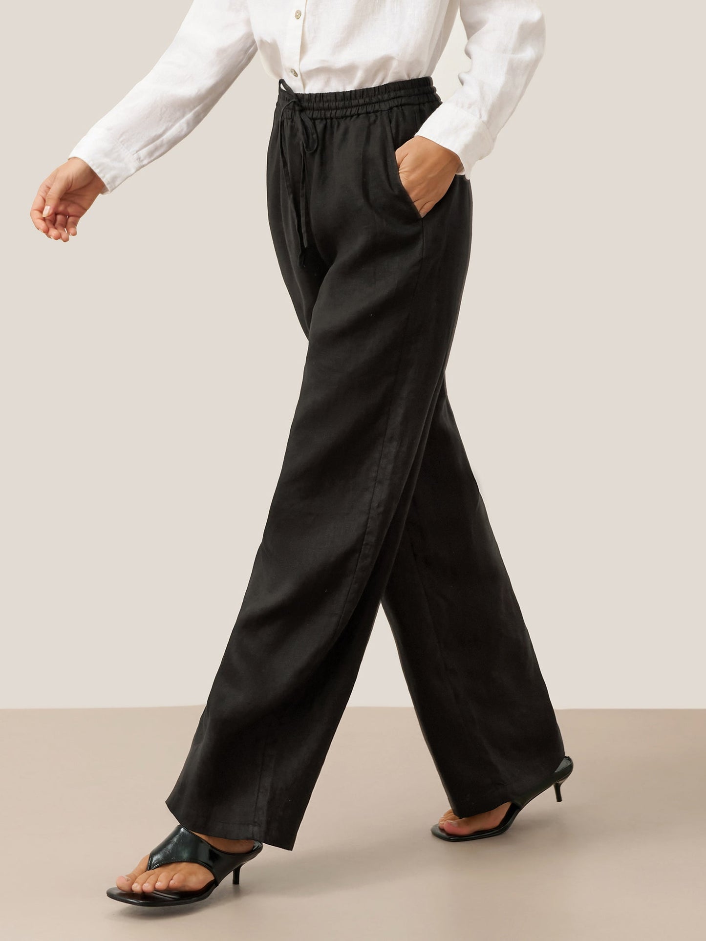 LYON Pantalones clásicos de lino 100%