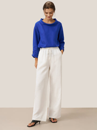 LYON Pantalones clásicos de lino 100%