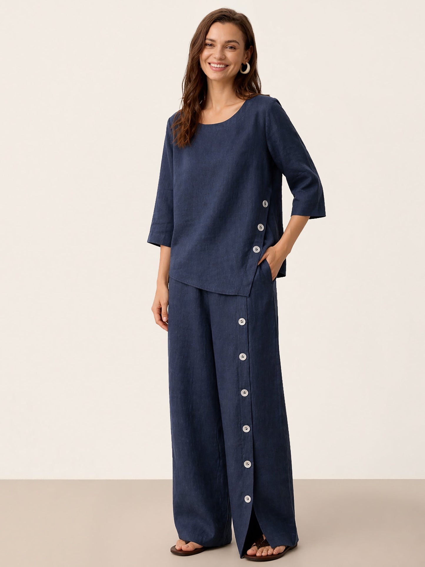 Conjunto NYLA — Lino 100% Puro