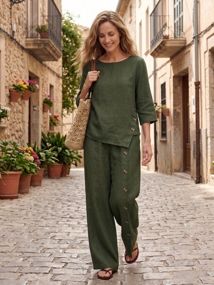 Conjunto NYLA — Lino 100% Puro