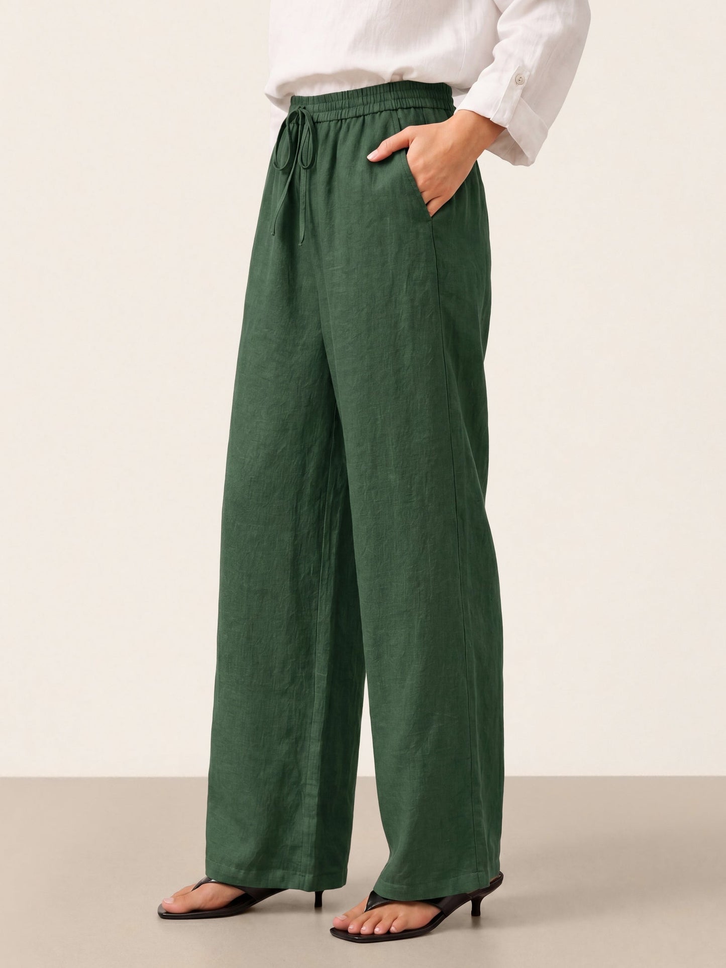 LYON Pantalones clásicos de lino 100%