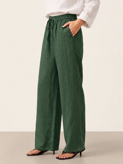 LYON Pantalones clásicos de lino 100%