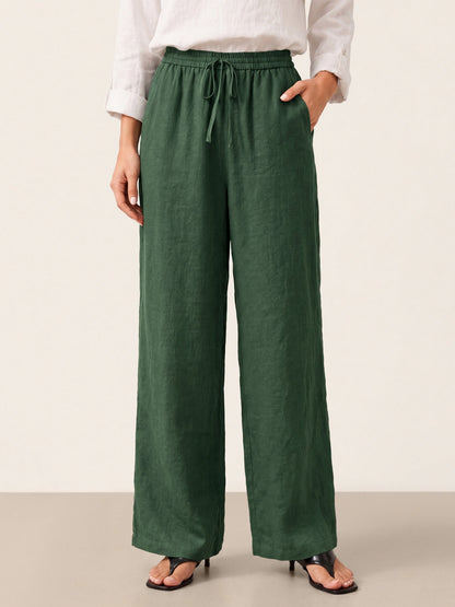 LYON Pantalones clásicos de lino 100%