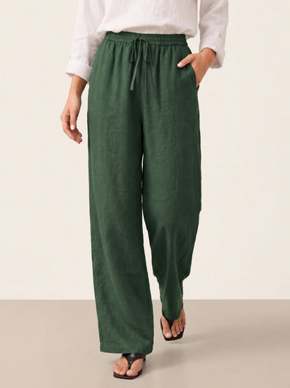 LYON Pantalones clásicos de lino 100%