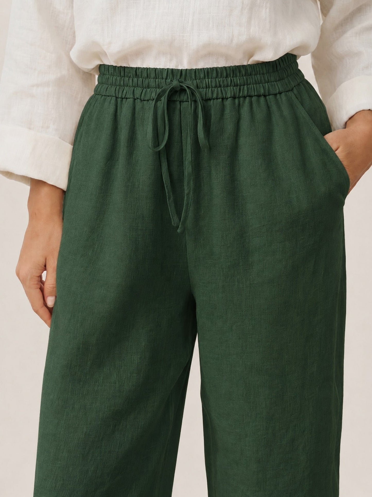 LYON Pantalones clásicos de lino 100%