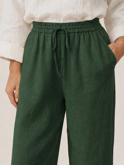LYON Pantalones clásicos de lino 100%