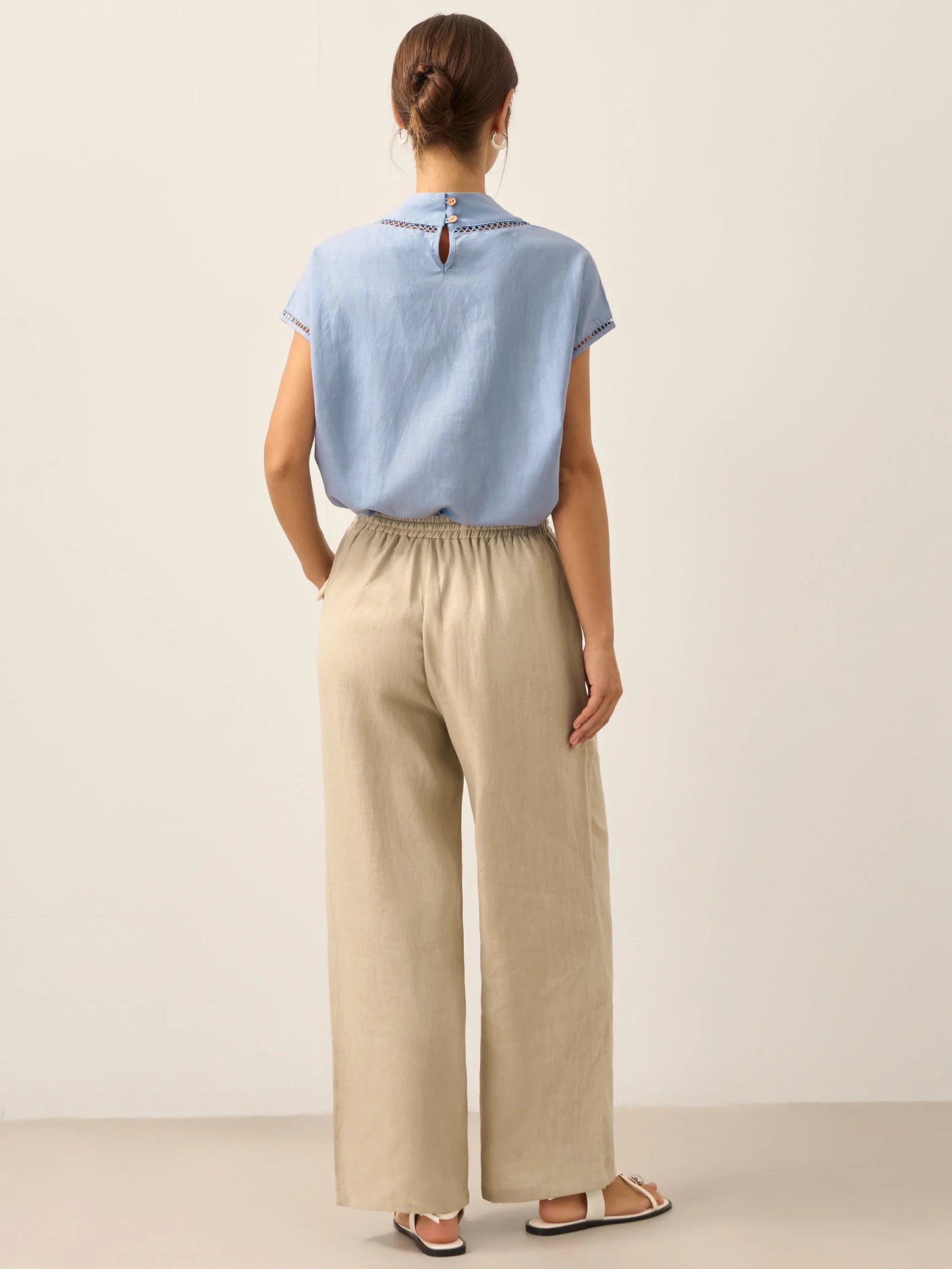 LYON Pantalones clásicos de lino 100%