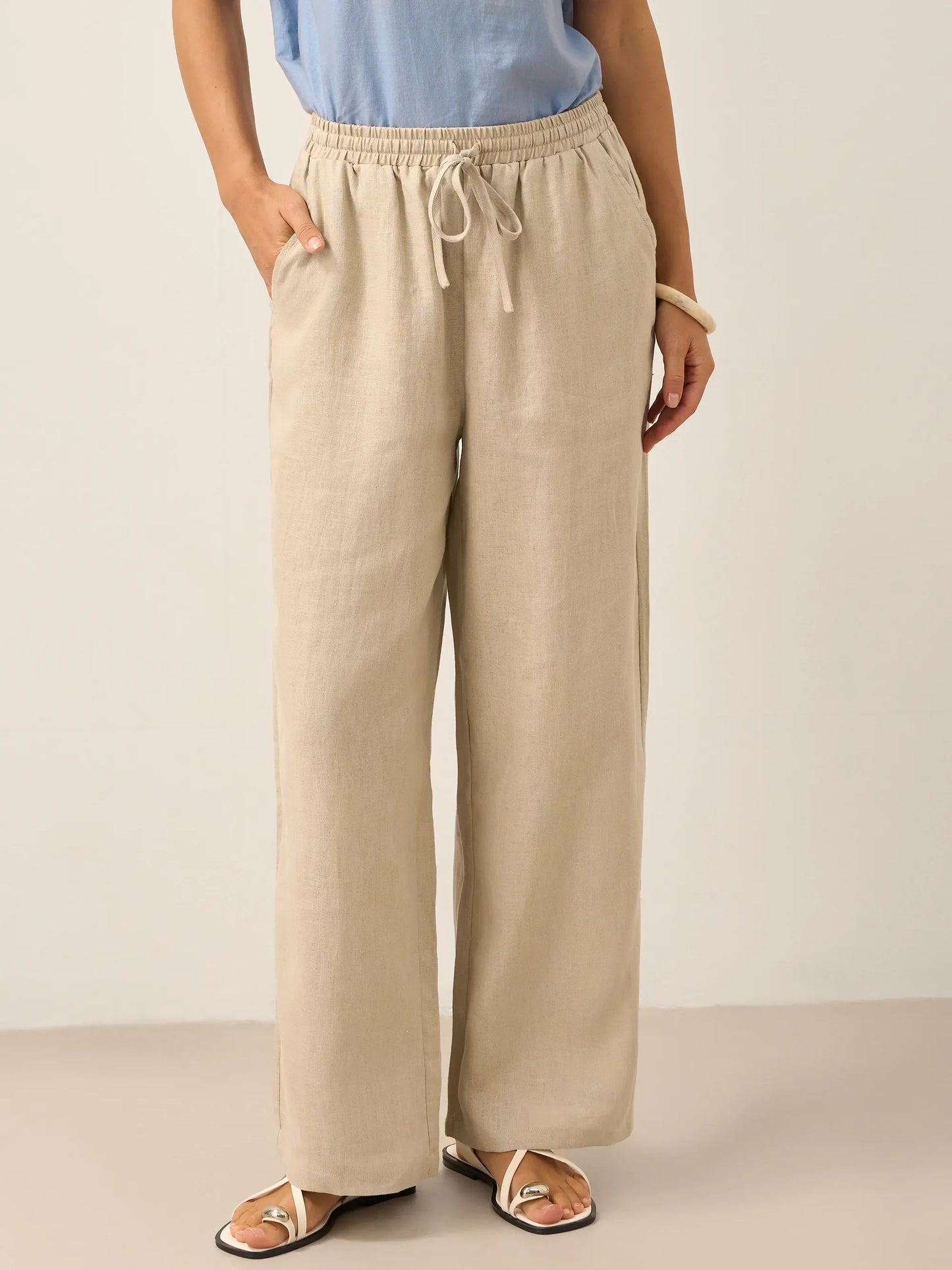 LYON Pantalones clásicos de lino 100%
