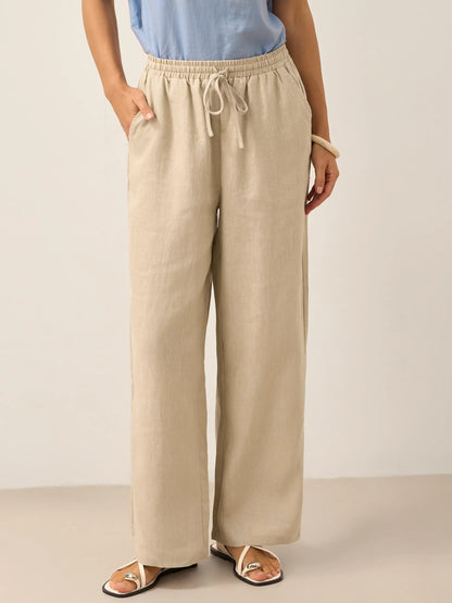 LYON Pantalones clásicos de lino 100%