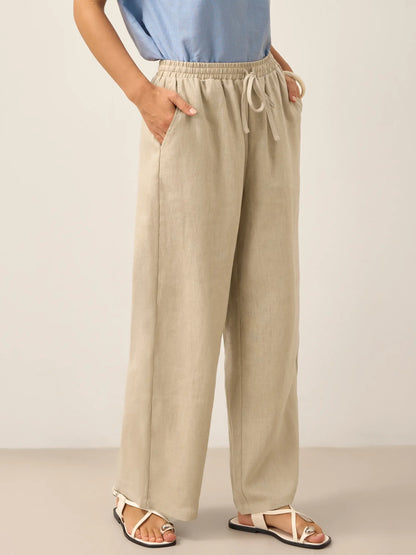 LYON Pantalones clásicos de lino 100%