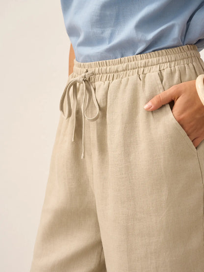 LYON Pantalones clásicos de lino 100%