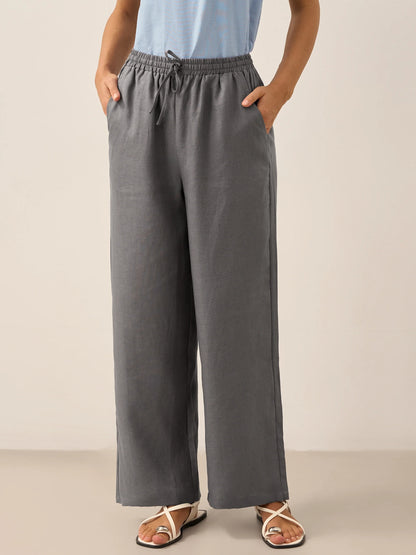 LYON Pantalones clásicos de lino 100%