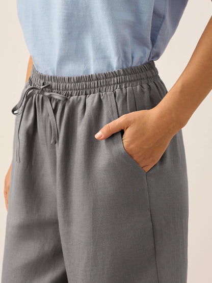 LYON Pantalones clásicos de lino 100%
