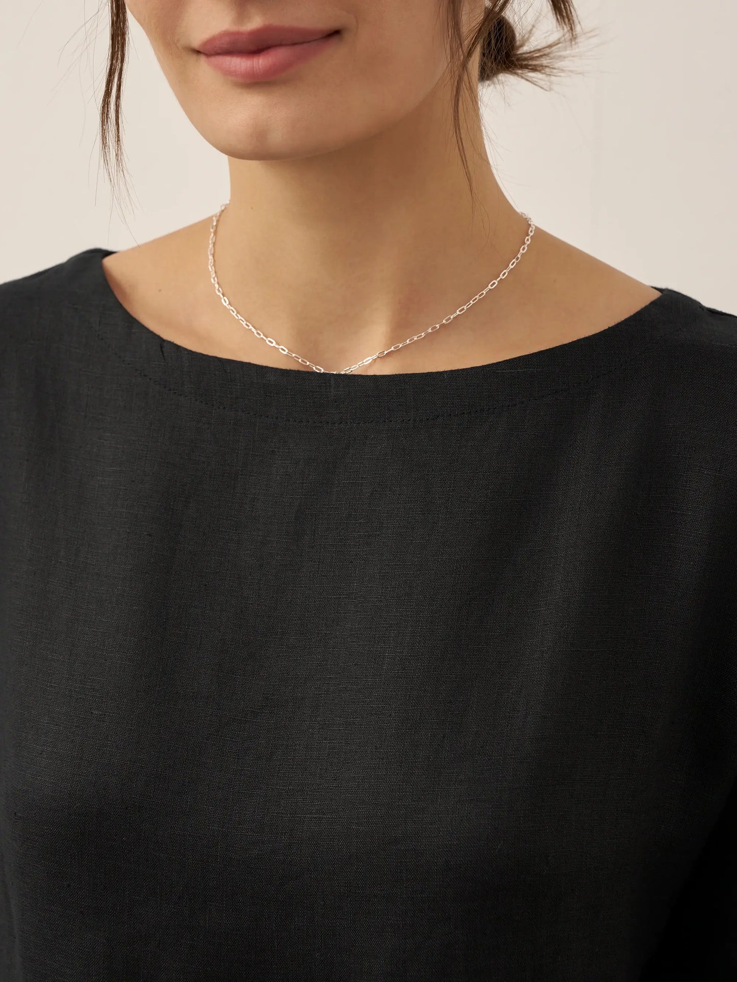Valencia - Vestido midi 100% de lino con silueta en A