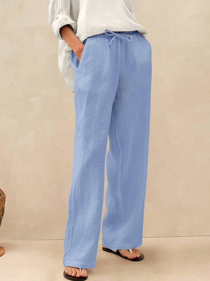LYON Pantalones clásicos de lino 100%