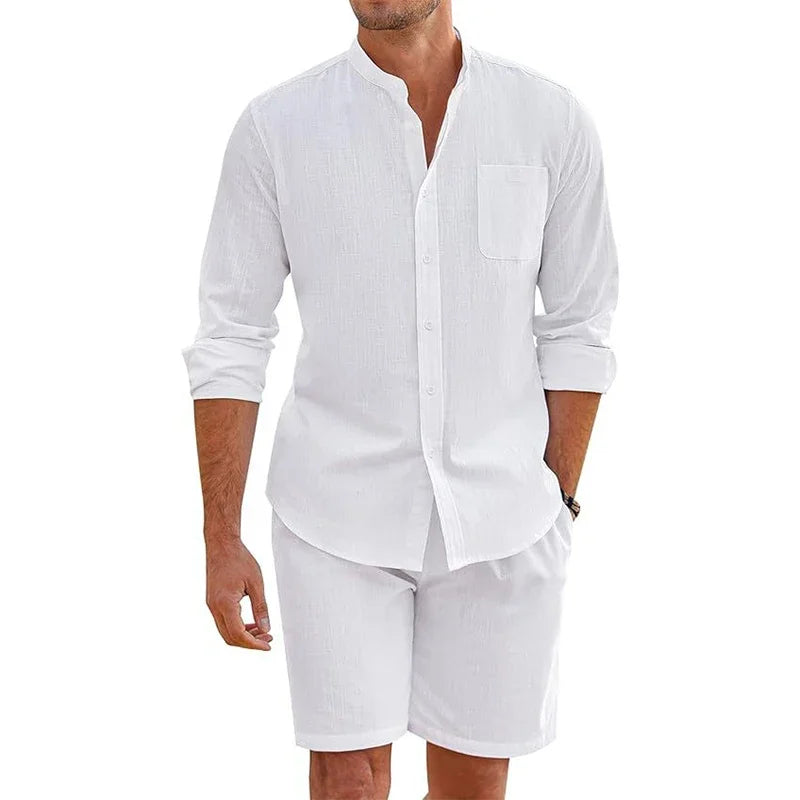 Conjunto Índigo — Camisa y Short de Lino