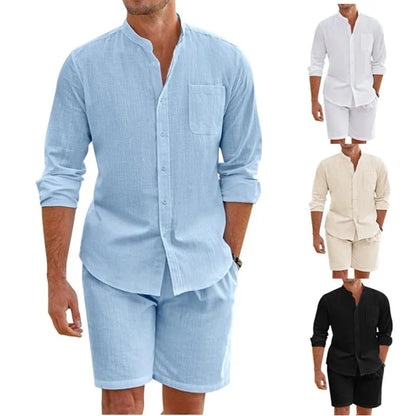 Conjunto Índigo — Camisa y Short de Lino