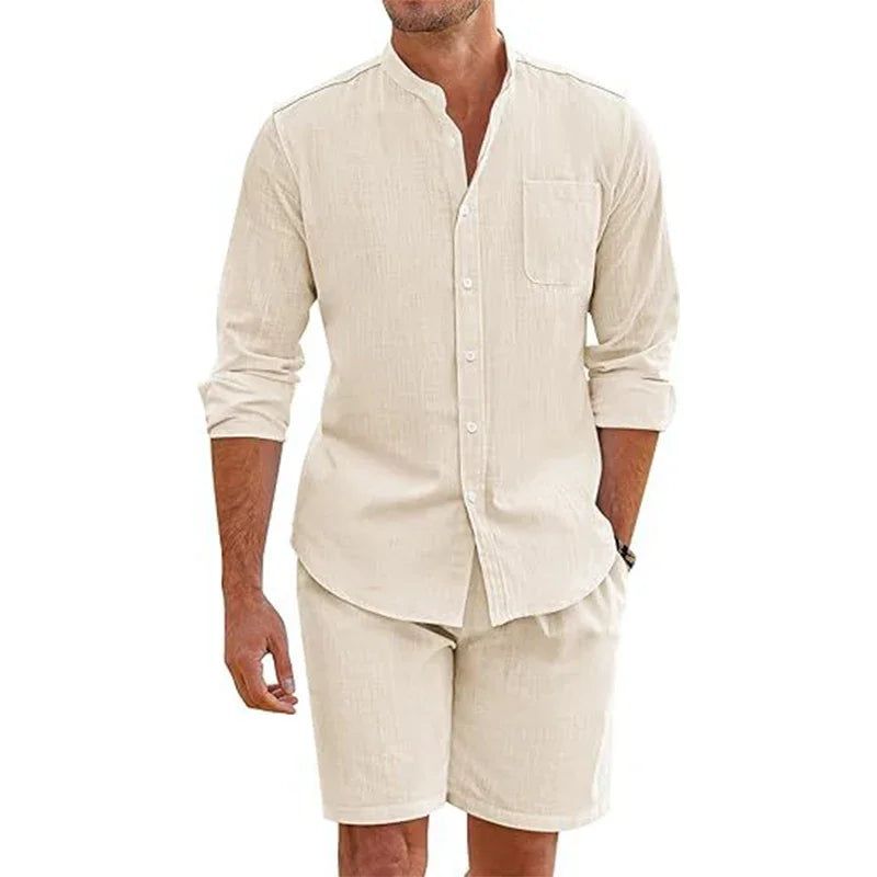 Conjunto Índigo — Camisa y Short de Lino