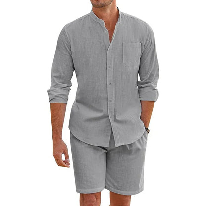 Conjunto Índigo — Camisa y Short de Lino