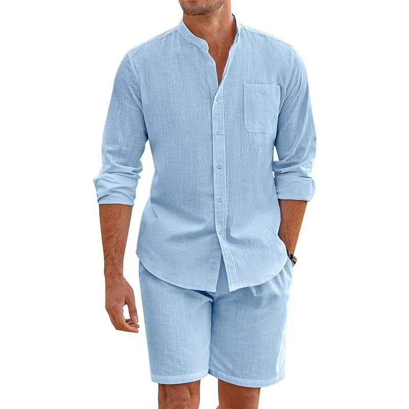 Conjunto Índigo — Camisa y Short de Lino
